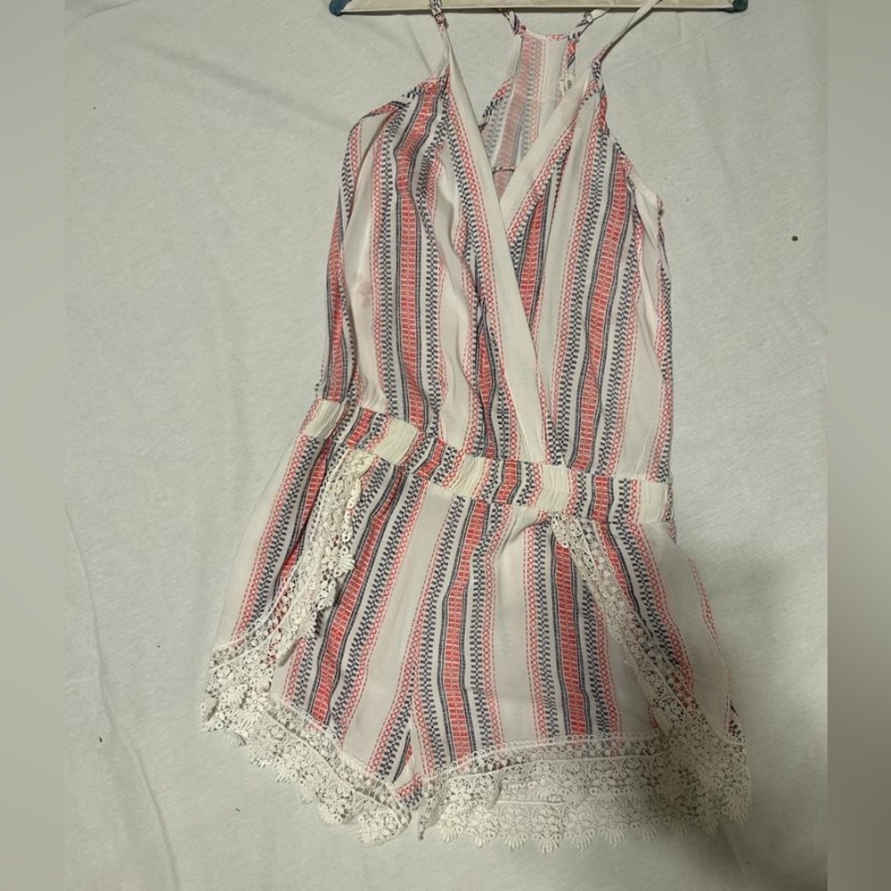 Ocean Drive Romper with eyelet trimming